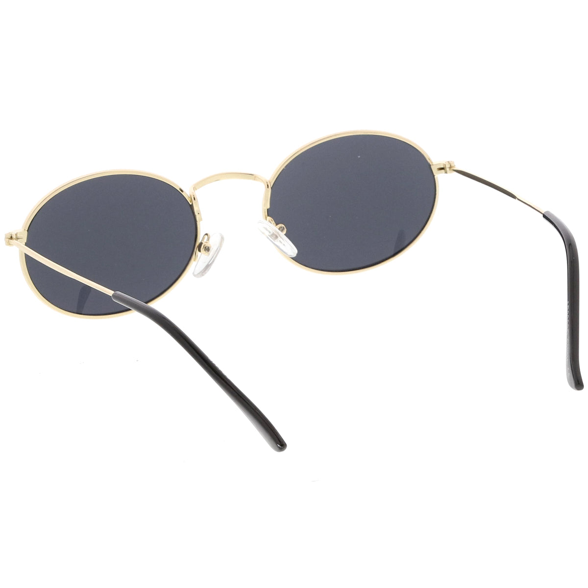 Retro Small 1990's Round Oval Metal Sunglasses C700
