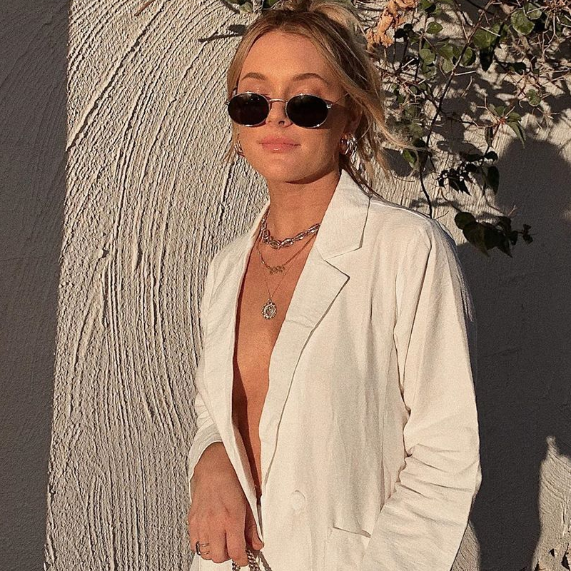 Retro Small 1990's Round Oval Metal Sunglasses C700