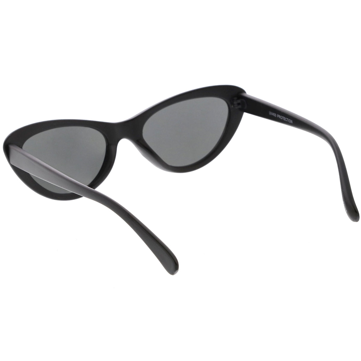 Small 1990's Retro Rounded Cat Eye Flat Lens Sunglasses C706
