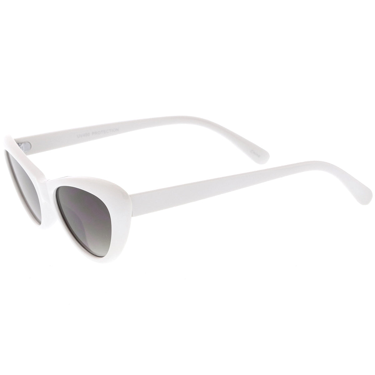 Small 1990's Retro Rounded Cat Eye Flat Lens Sunglasses C706
