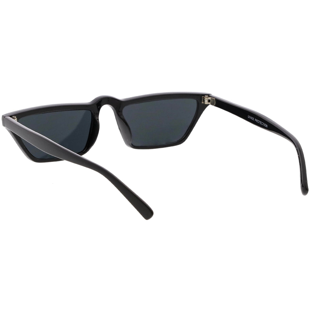 Retro Low Temple 1990's Flat Top Cat Eye Sunglasses C707