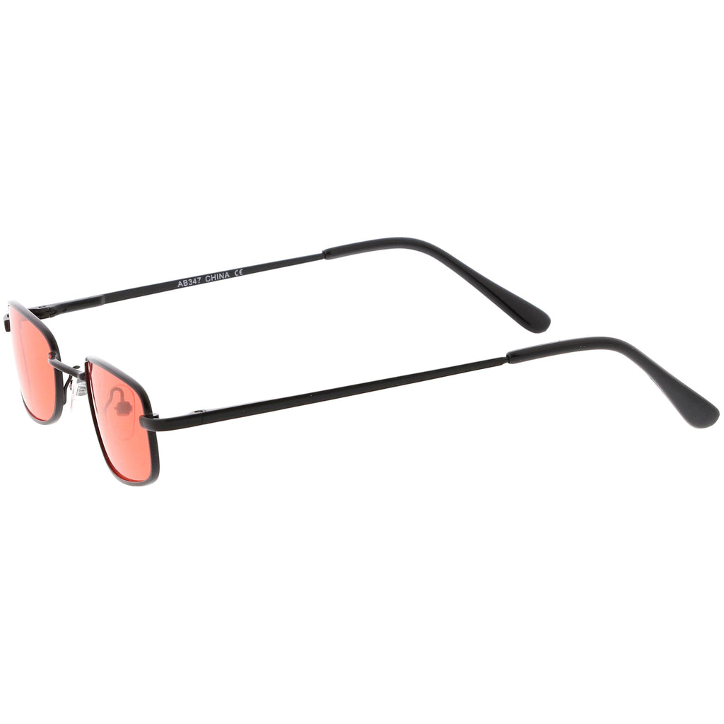 Retro 1990's Small Rectangle Color Tone Metal Sunglasses C708