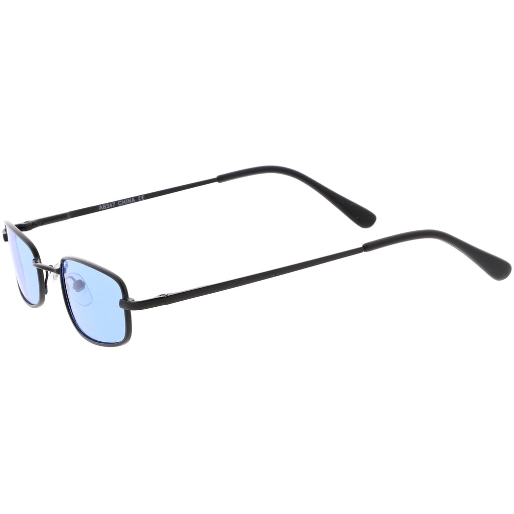 Retro 1990's Small Rectangle Color Tone Metal Sunglasses C708