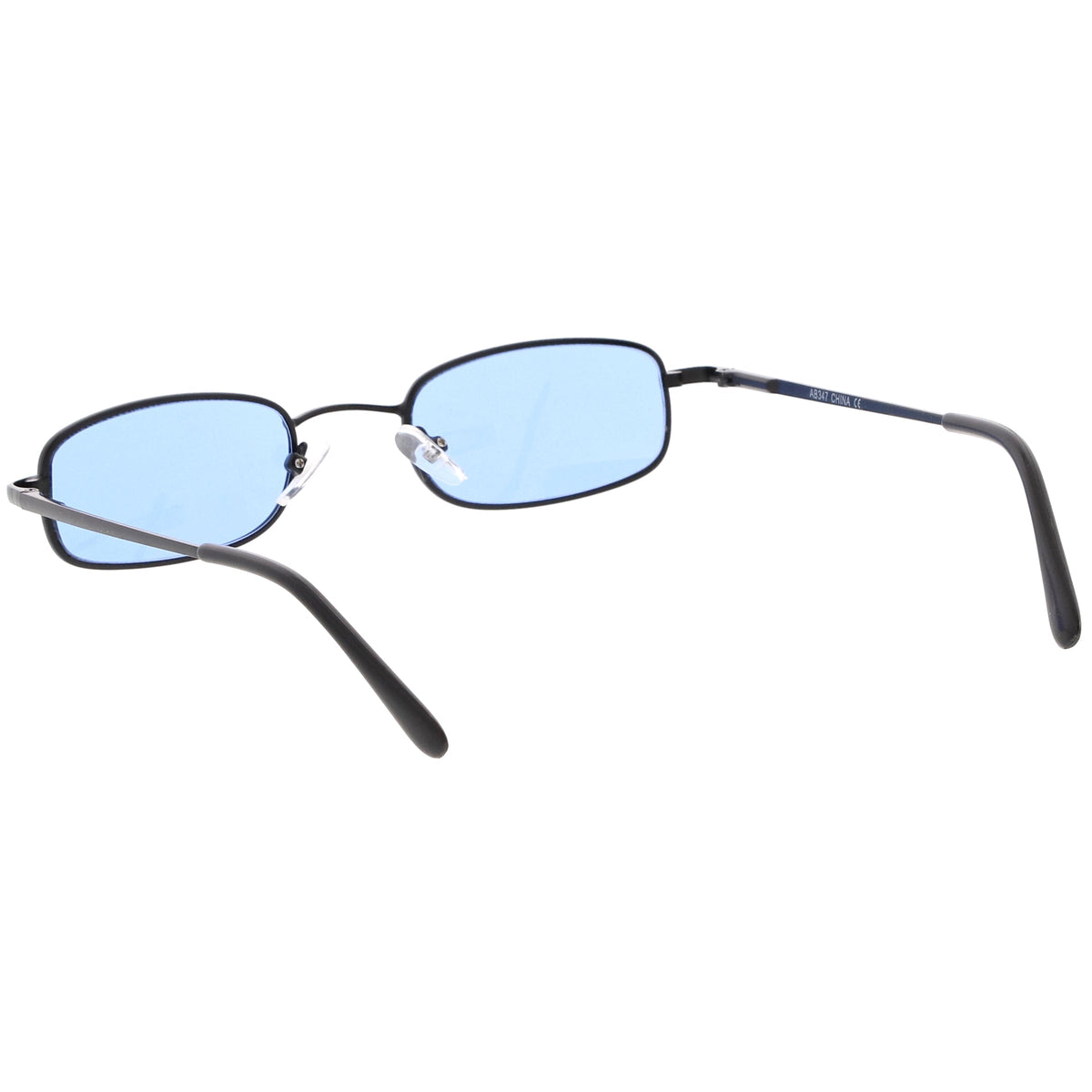 Retro 1990's Small Rectangle Color Tone Metal Sunglasses C708