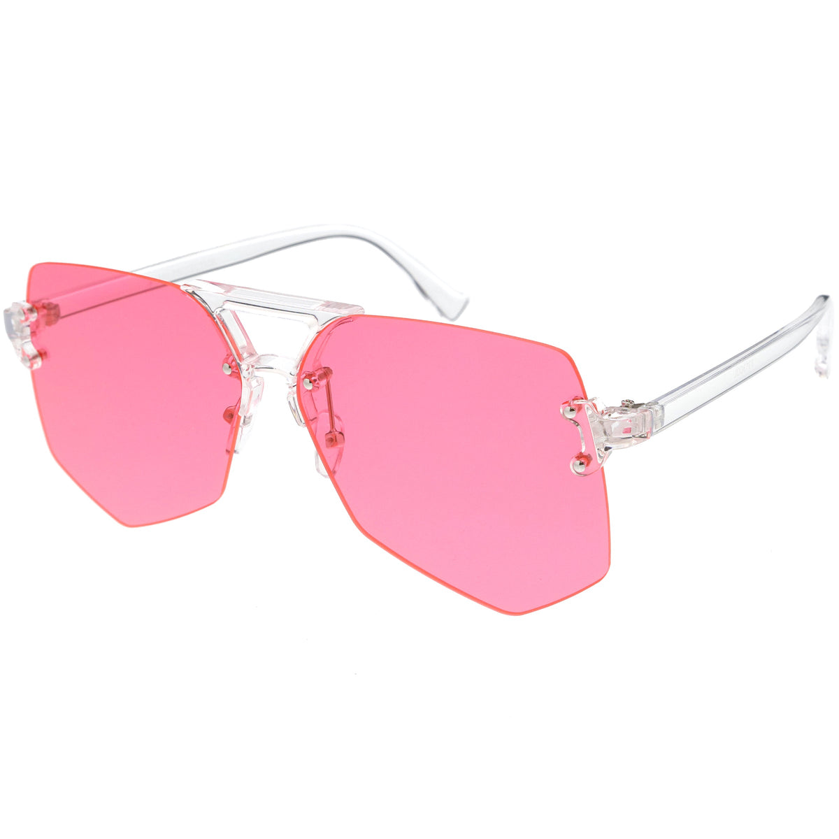 Retro Oversize Color Tone Flat Lane Aviator Sunglasses C710