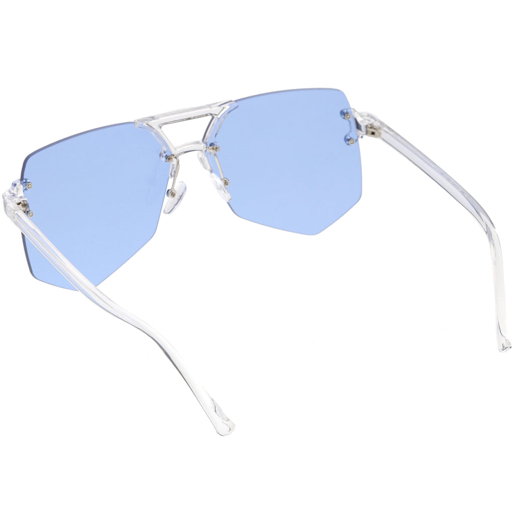 Retro Oversize Color Tone Flat Lane Aviator Sunglasses C710