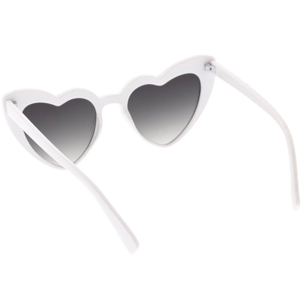 Women's Oversize Rhinestone Heart Shape Sunglasses C711