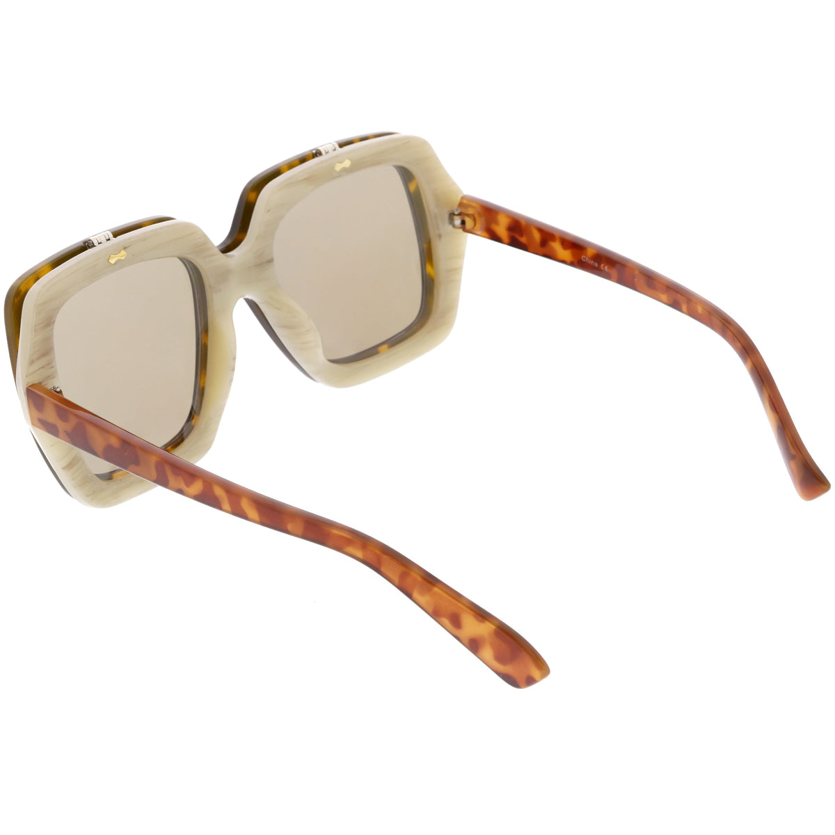 Retro European Oversize Flip Up Square Sunglasses C713