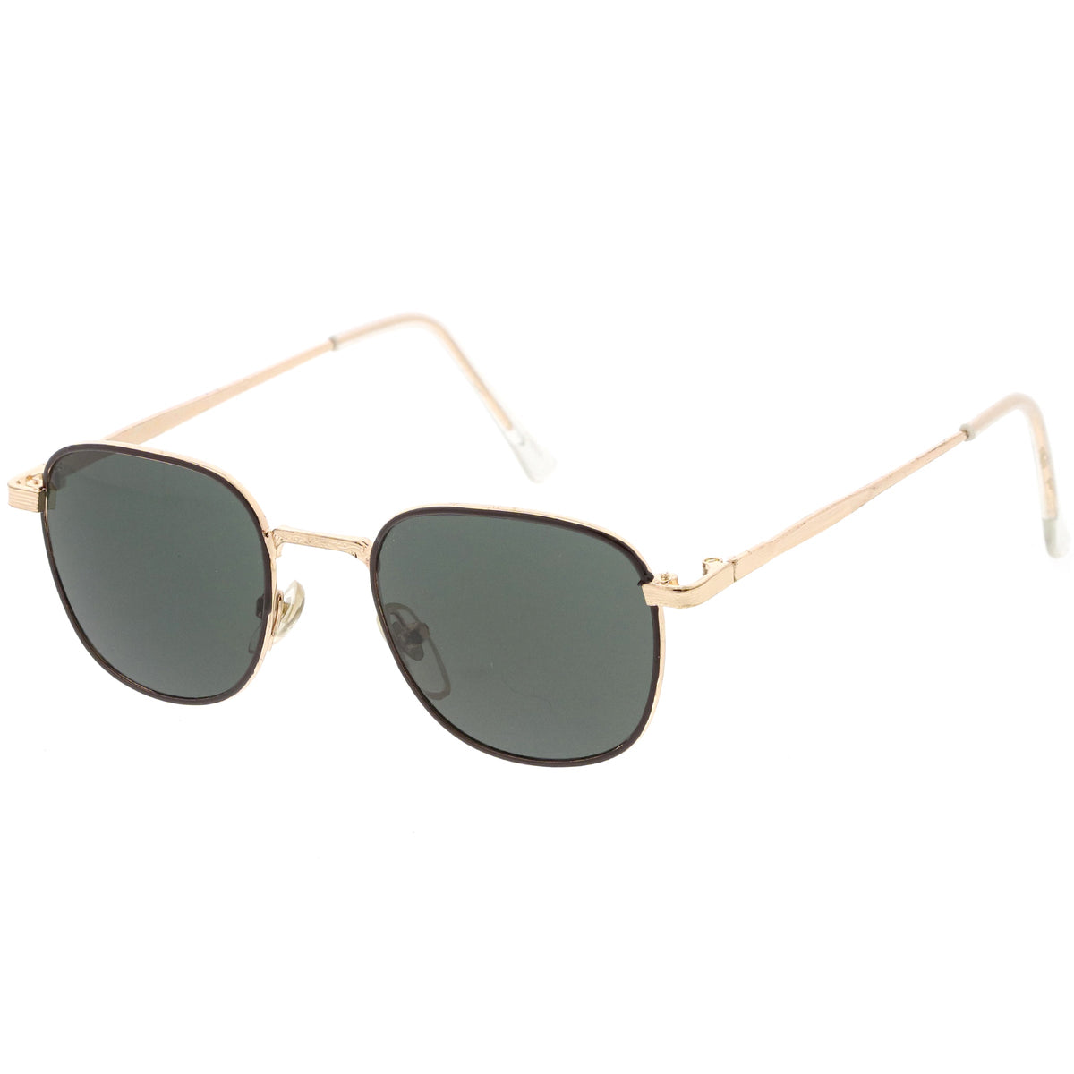 Deadstock True Vintage Square Metal Dapper Sunglasses C717
