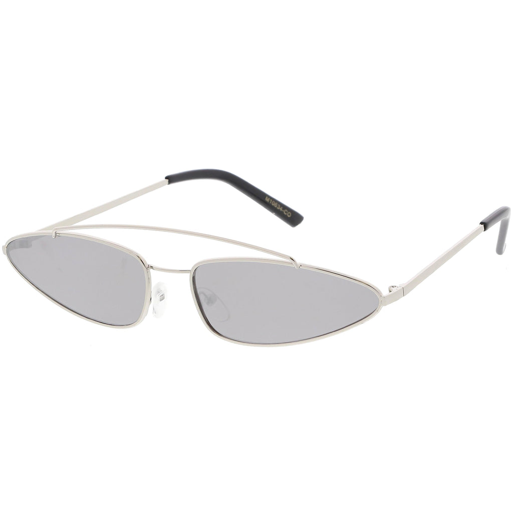 Retro 1990's Slim Triangle  Color Tone Flat Lens Sunglasses C725