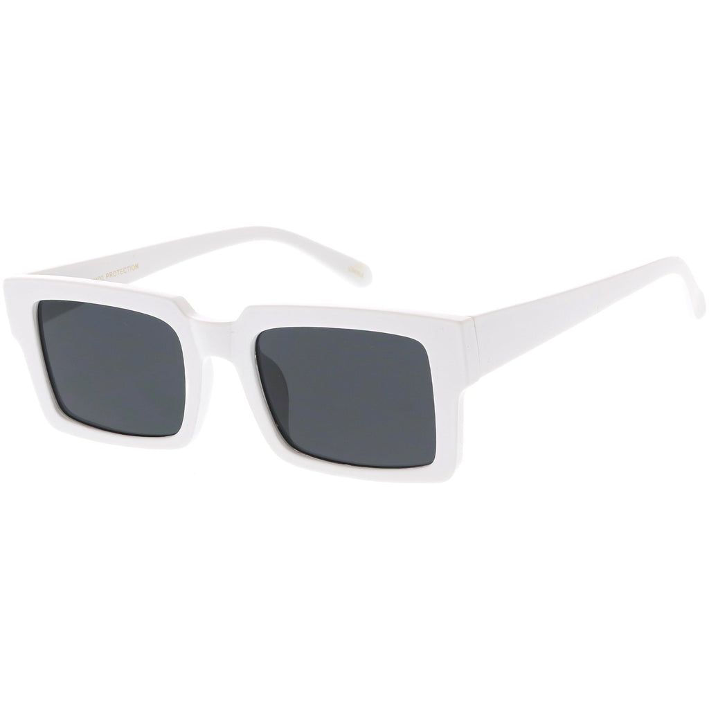Retro Modern Square Flat Lens Flat Top Sunglasses C732