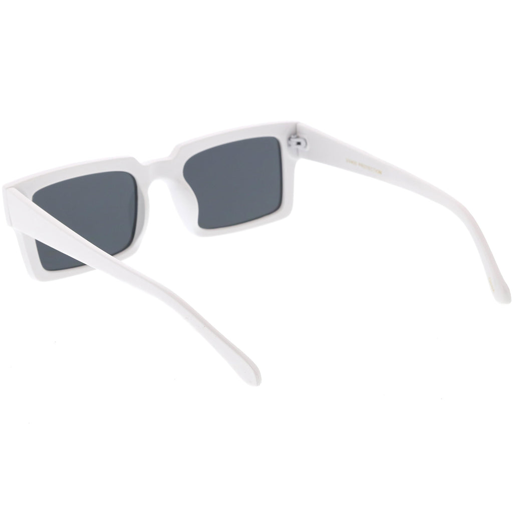 Retro Modern Square Flat Lens Flat Top Sunglasses C732