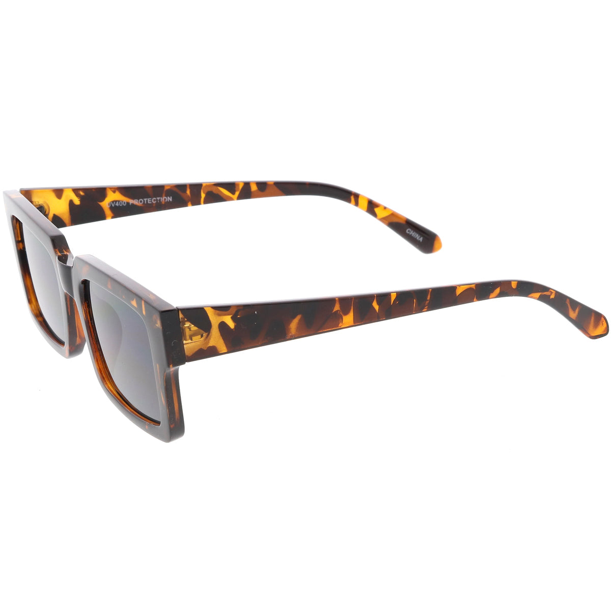 Retro Modern Square Flat Lens Flat Top Sunglasses C732