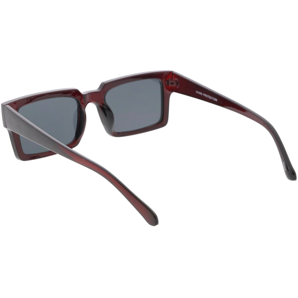 Retro Modern Square Flat Lens Flat Top Sunglasses C732