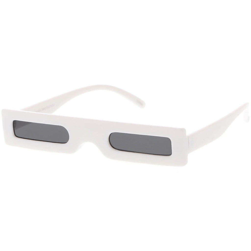 Novelty Retro Punk Square Flat Top Thin Lens Sunglasses C733
