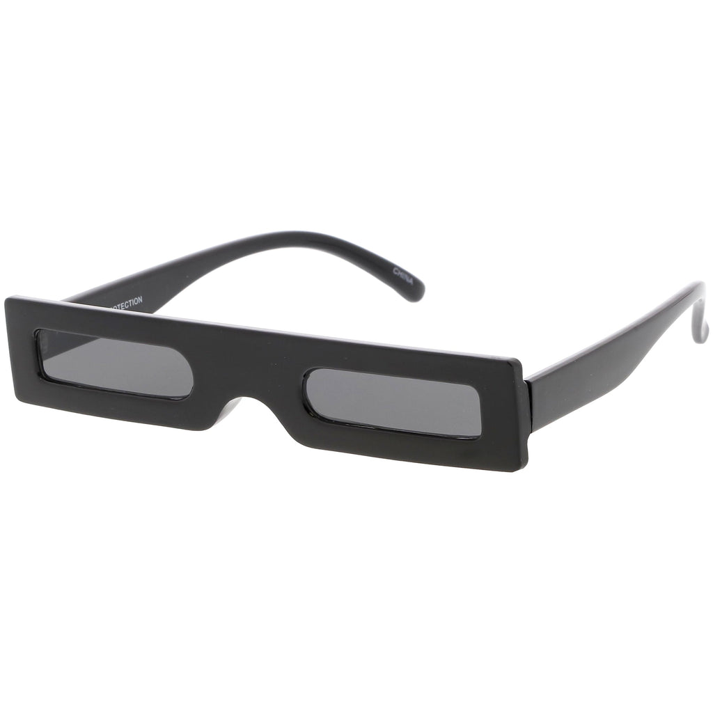 Novelty Retro Punk Square Flat Top Thin Lens Sunglasses C733