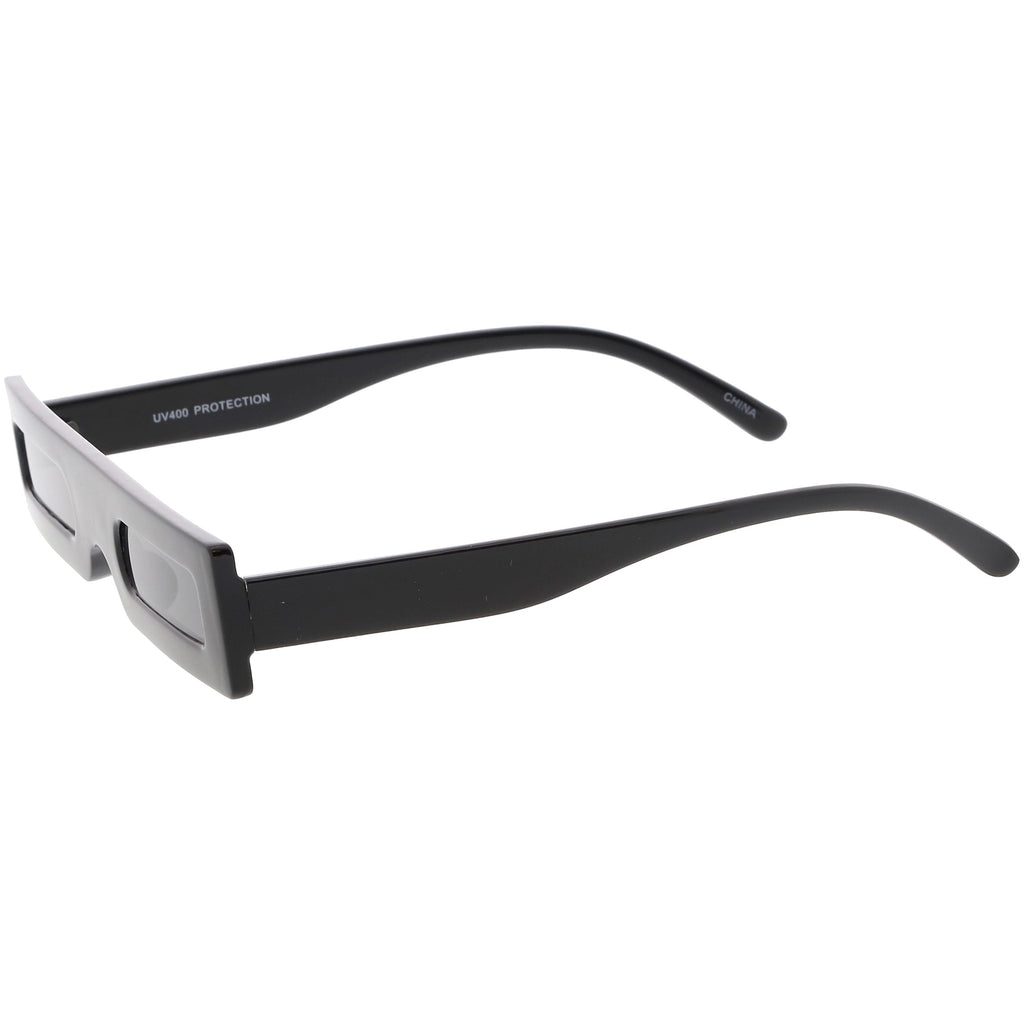 Novelty Retro Punk Square Flat Top Thin Lens Sunglasses C733