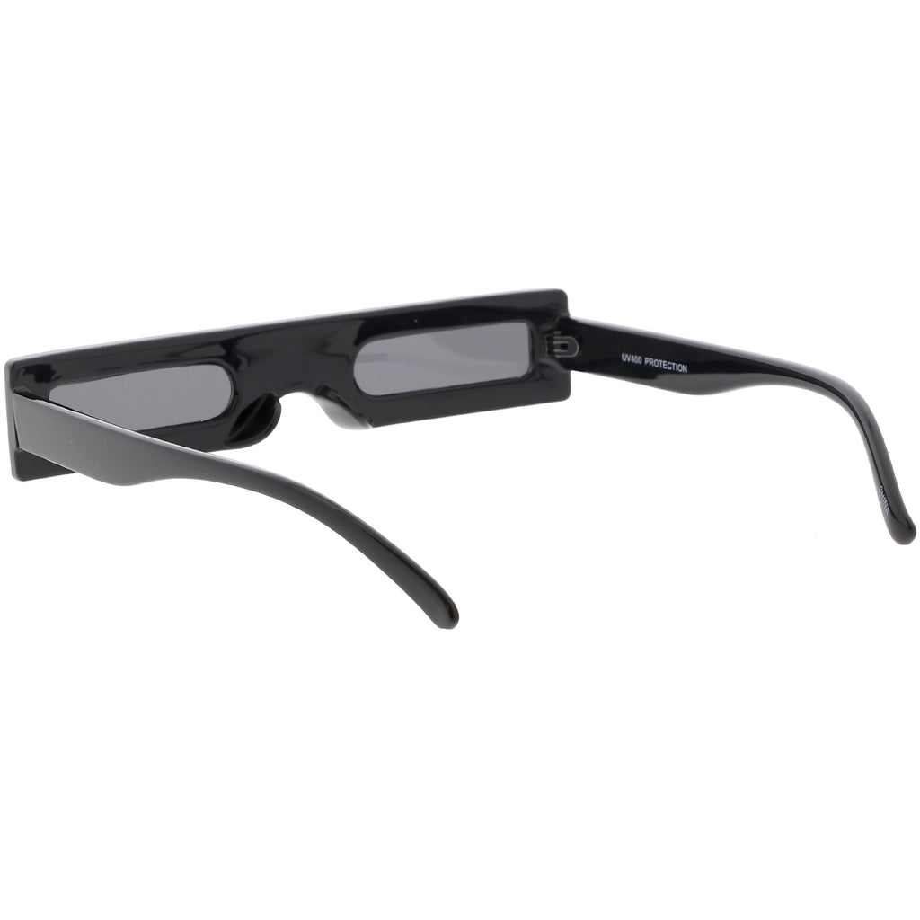 Novelty Retro Punk Square Flat Top Thin Lens Sunglasses C733