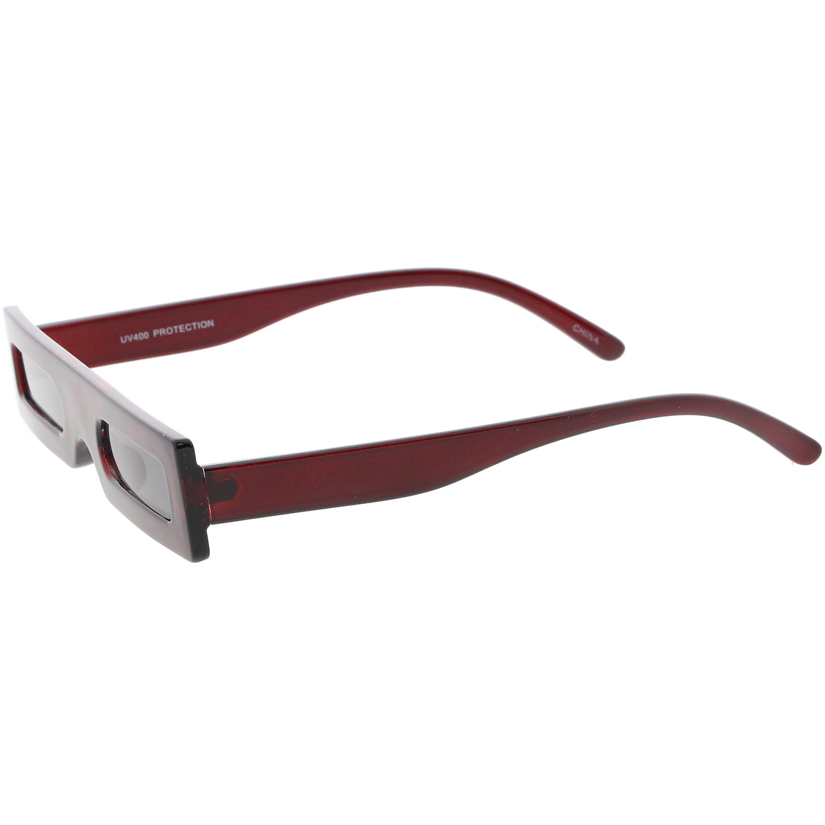 Novelty Retro Punk Square Flat Top Thin Lens Sunglasses C733