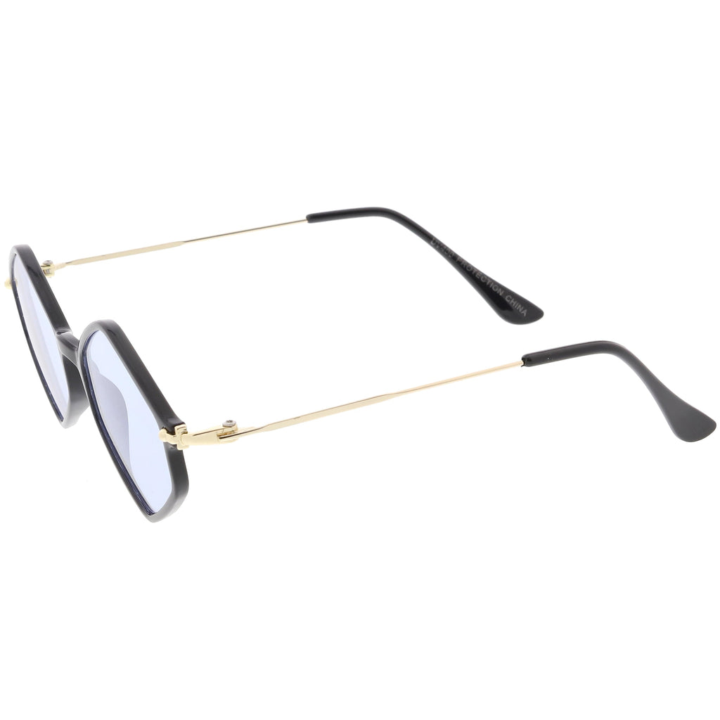 Retro Color Tone Hexagon Diamond Shape Sunglasses C740