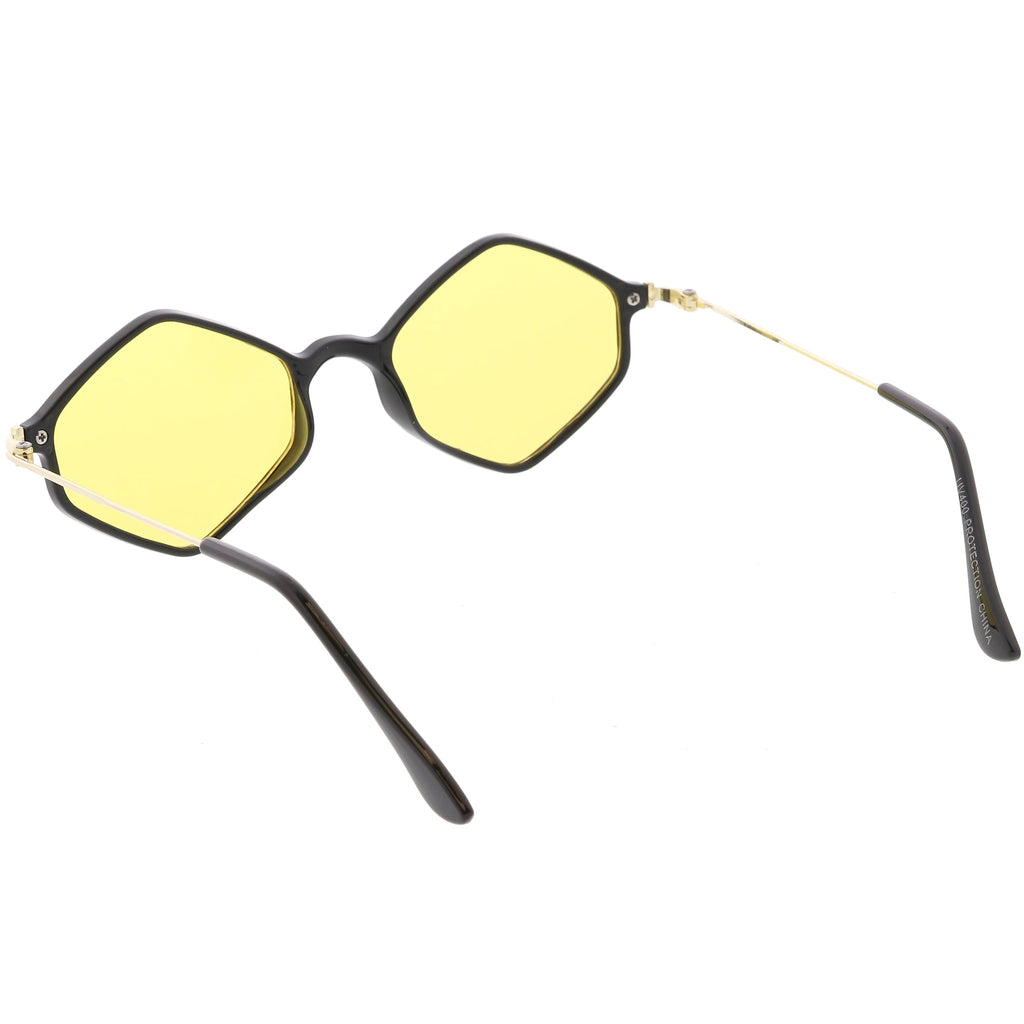 Retro Color Tone Hexagon Diamond Shape Sunglasses C740