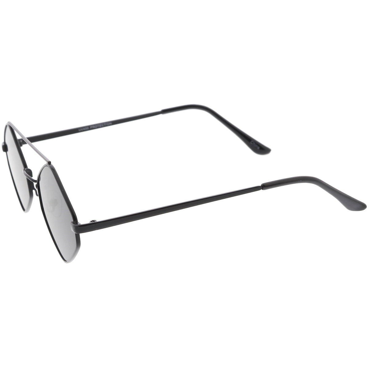 Retro Geometric Hexagon Diamond Shaped Flat Lens Sunglasses C744