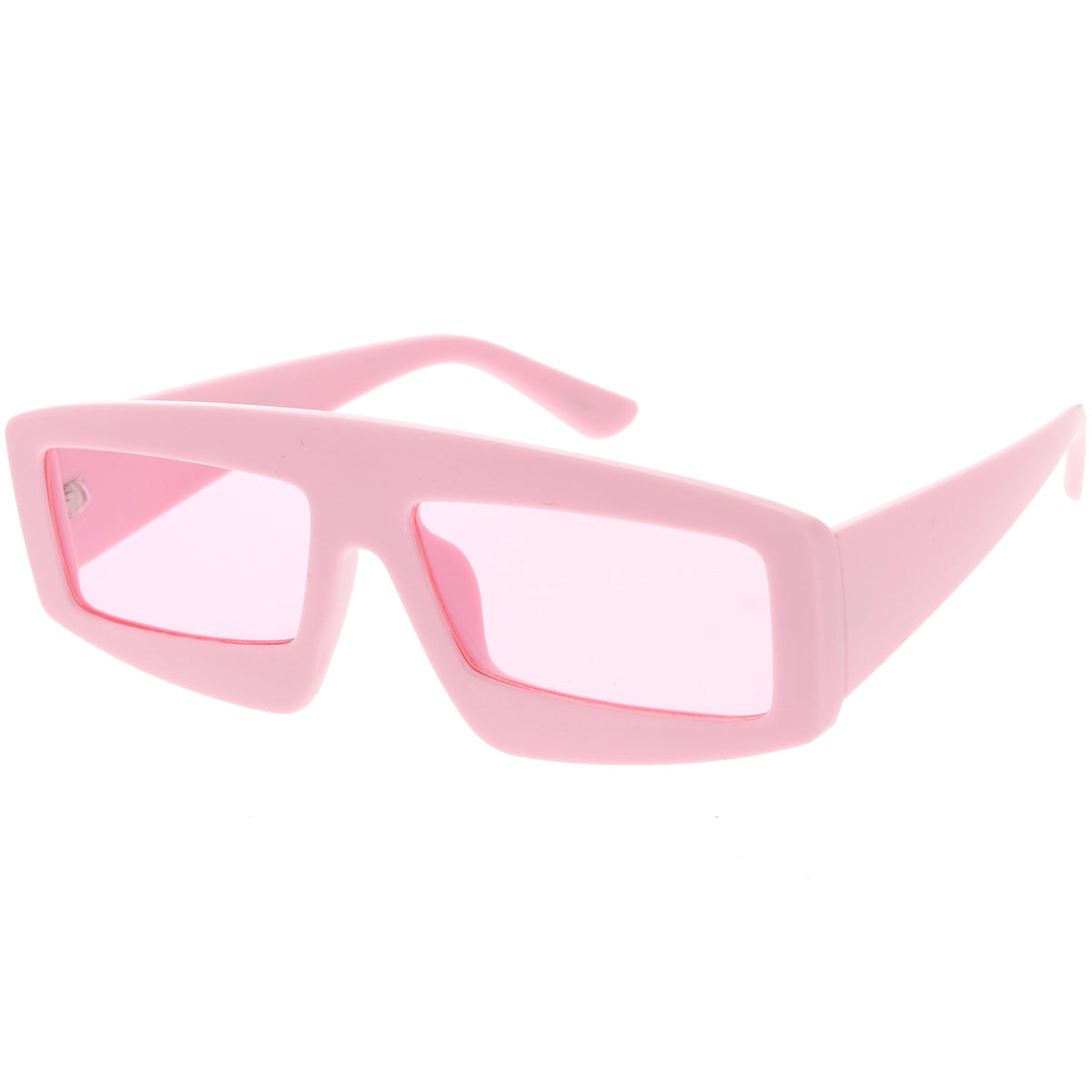 Retro Modern Rectangle Flat Lens Color Tinted Sunglasses C747