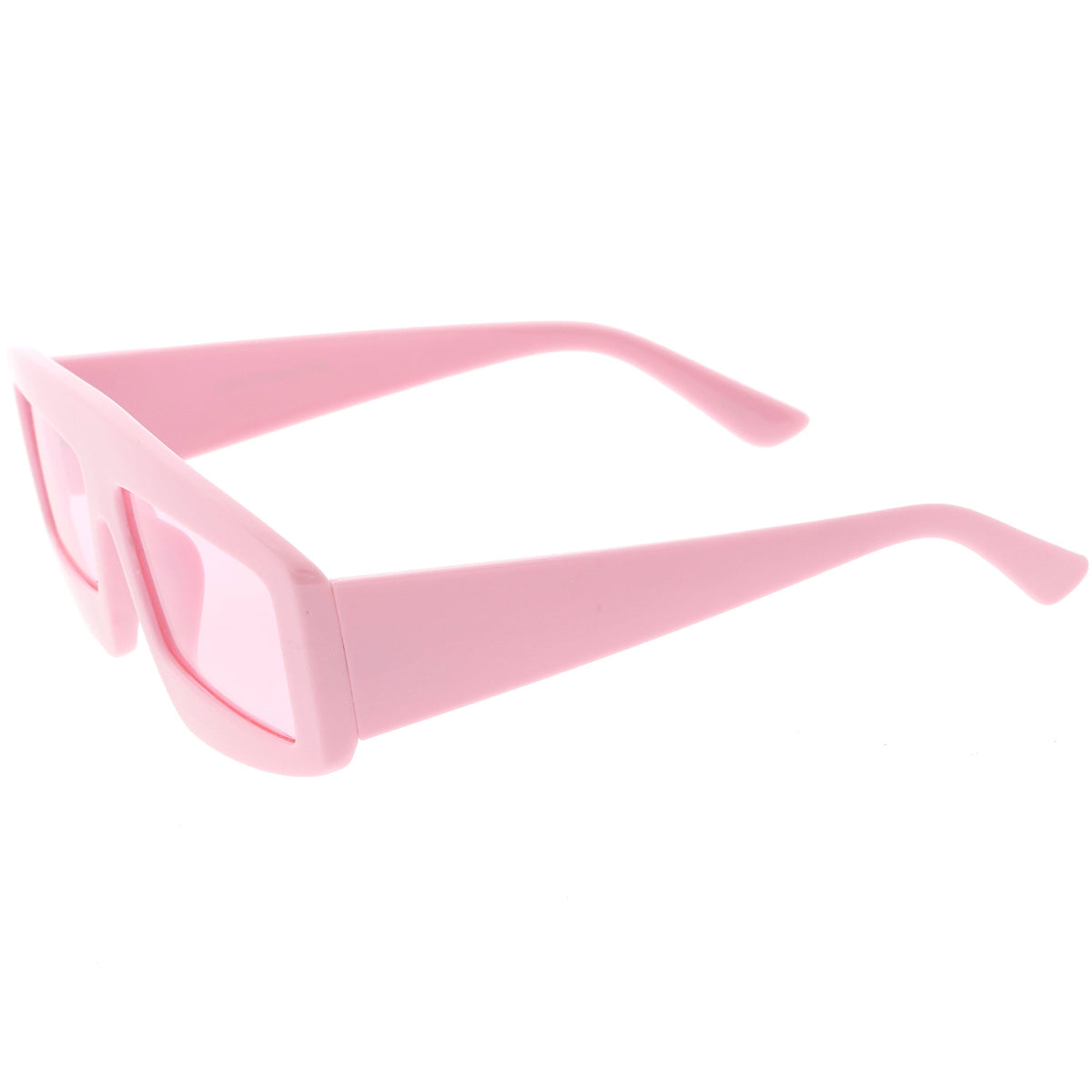 Retro Modern Rectangle Flat Lens Color Tinted Sunglasses C747