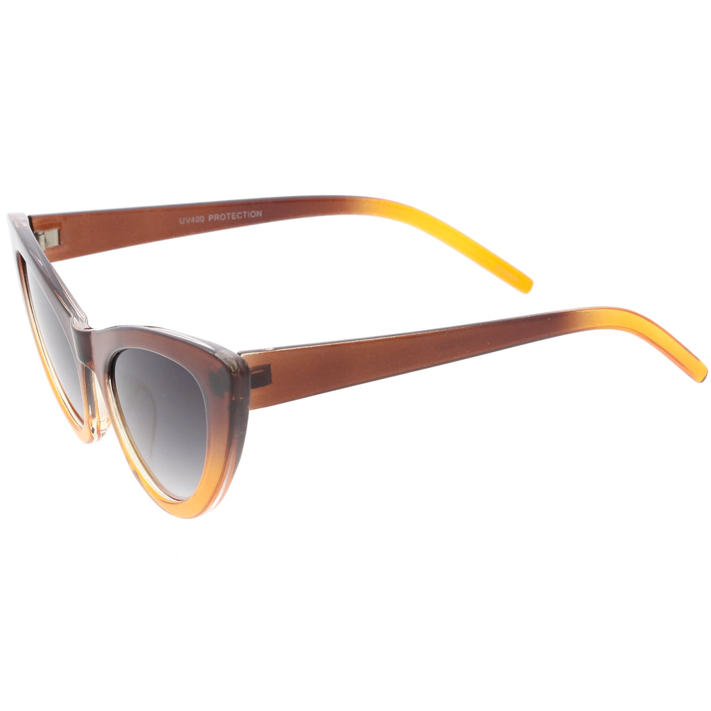 Women's Oversize Translucent Gradient Lens Cat Eye Sunglasses C749