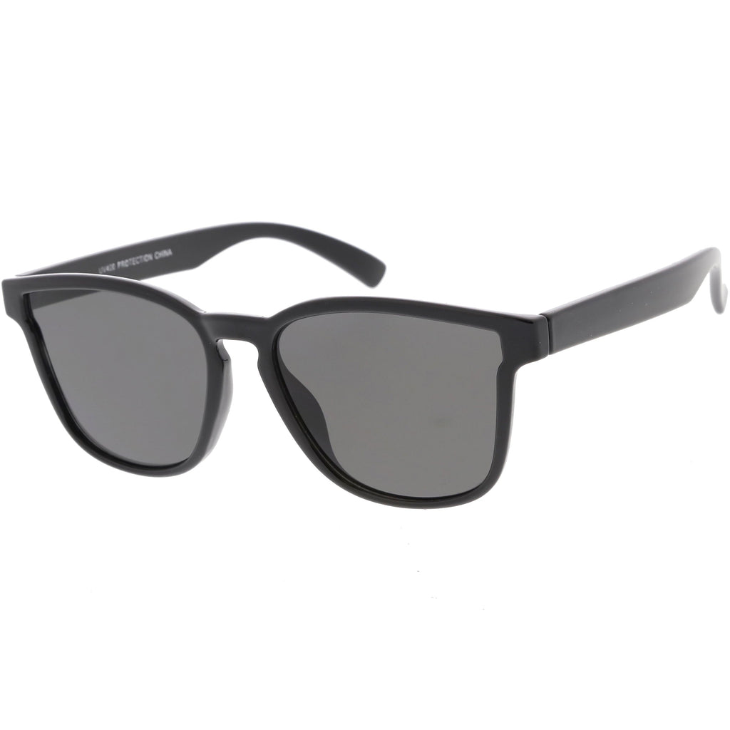 Retro Modern Horned Rim Flat Lens Sunglasses C753
