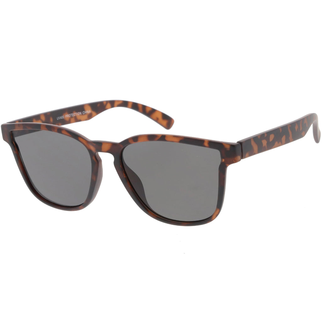 Retro Modern Horned Rim Flat Lens Sunglasses C753
