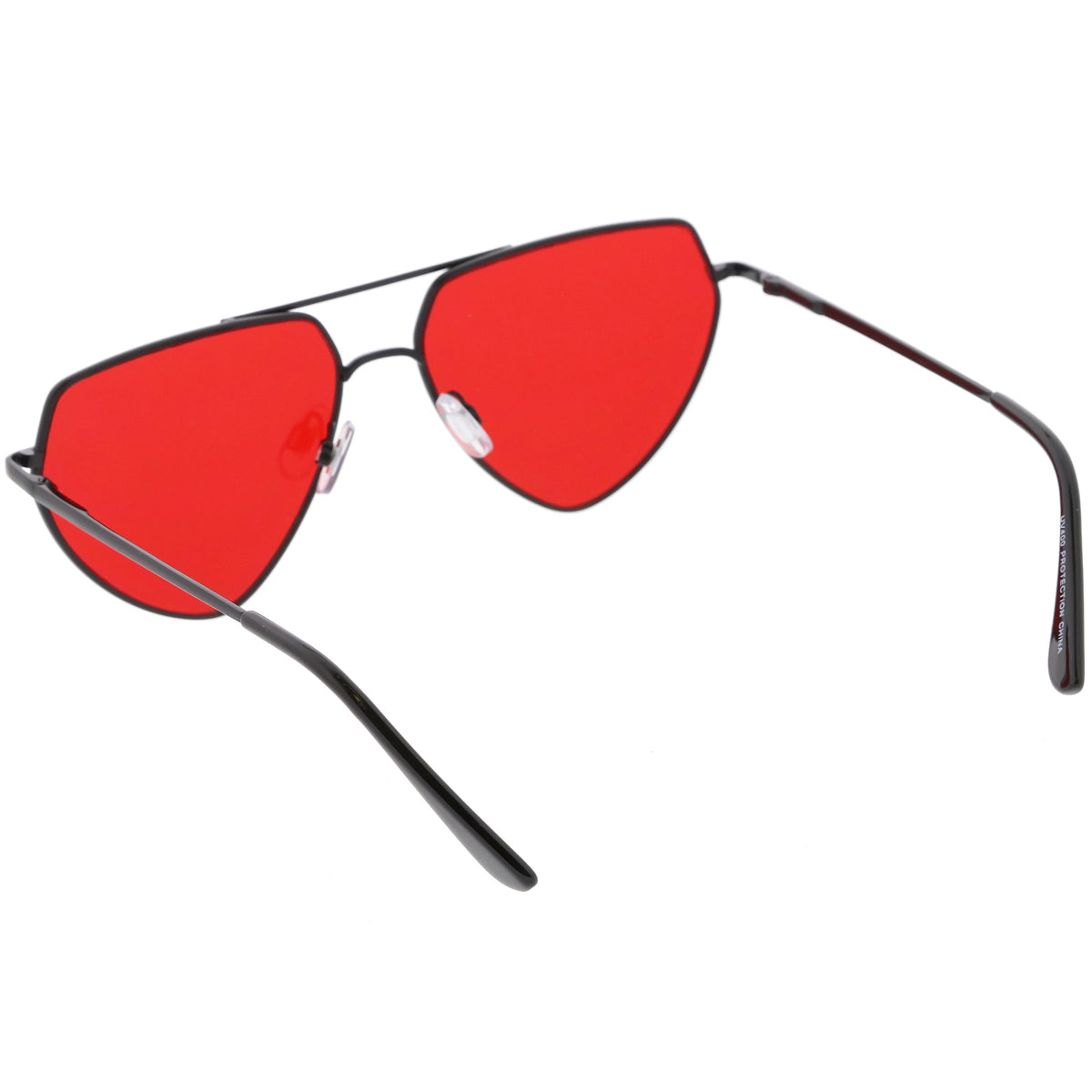 Retro Oversize Color Tone Flat Top Aviator Sunglasses C755