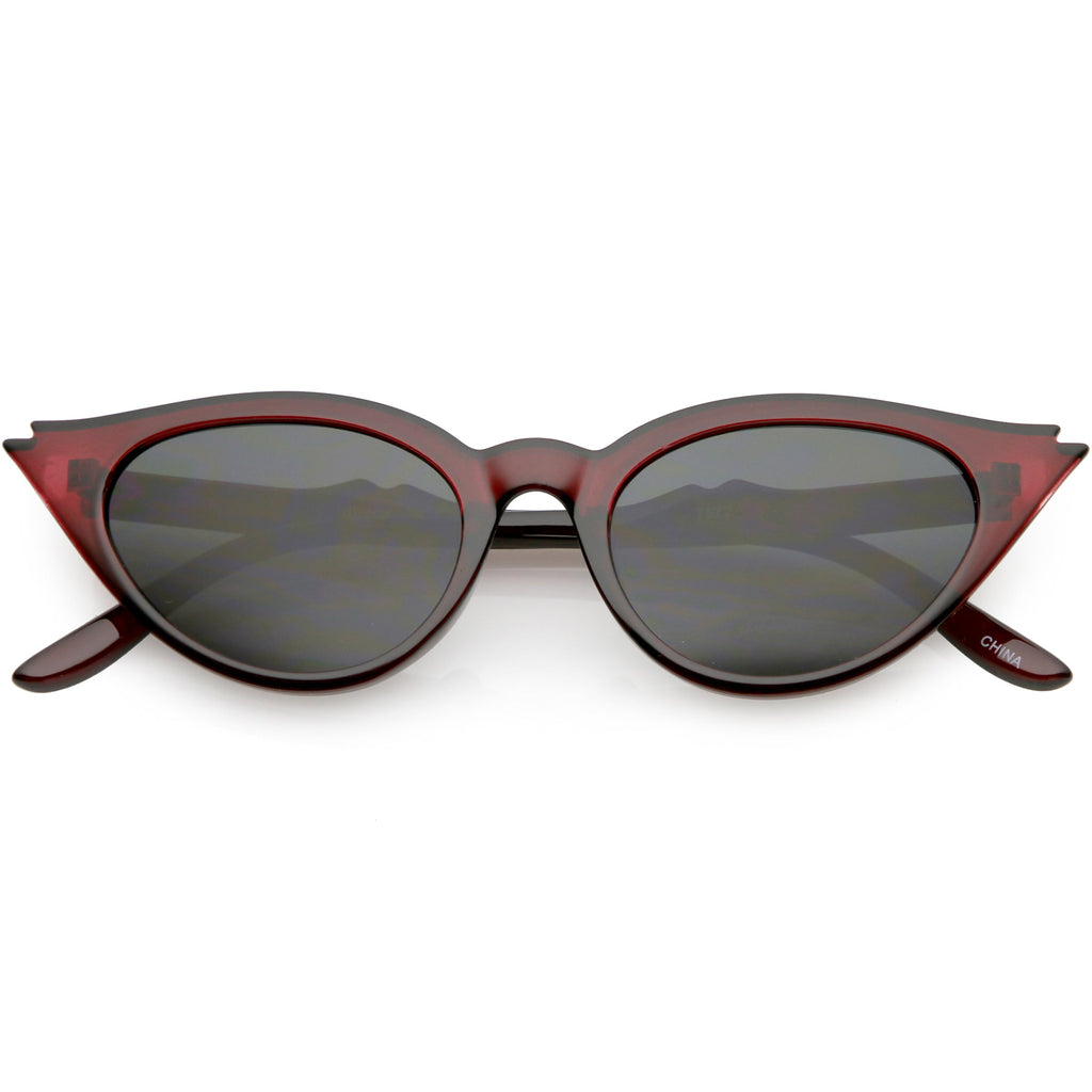 Women's Retro 1950's Notched Cat Eye Sunglasses C756