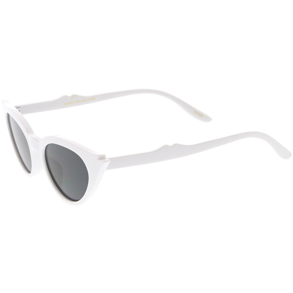 Women's Retro 1950's Notched Cat Eye Sunglasses C756