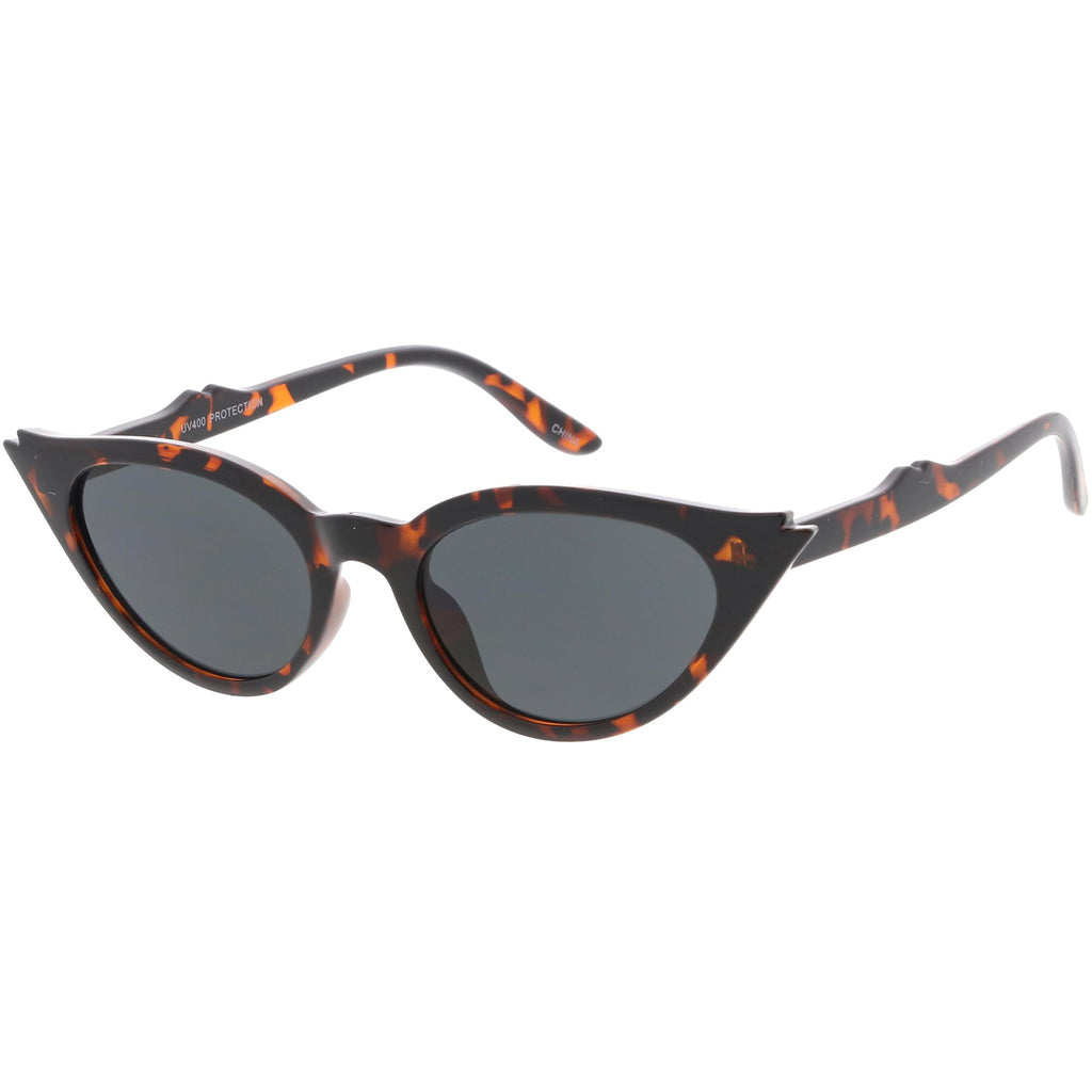 Women's Retro 1950's Notched Cat Eye Sunglasses C756