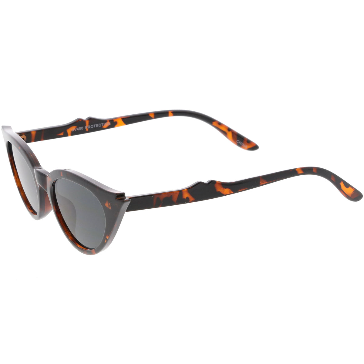 Women's Retro 1950's Notched Cat Eye Sunglasses C756