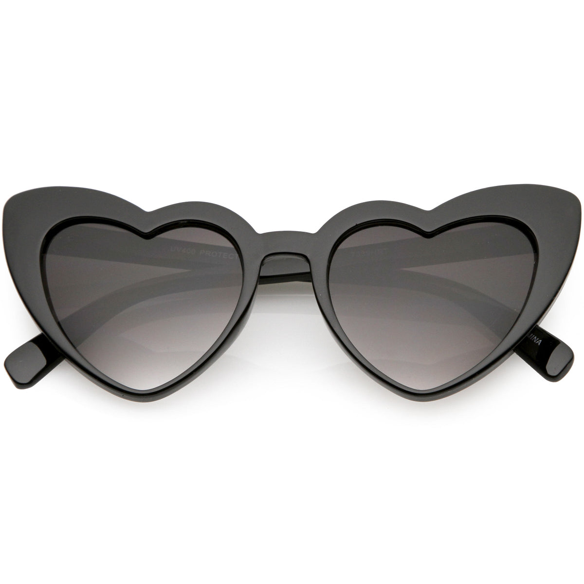 Women's Oversize Flat Lens Heart Shape Cat Eye Sunglasses C759