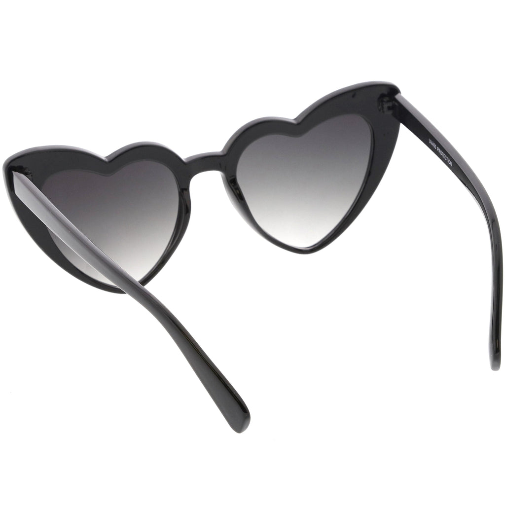 Women's Oversize Flat Lens Heart Shape Cat Eye Sunglasses C759