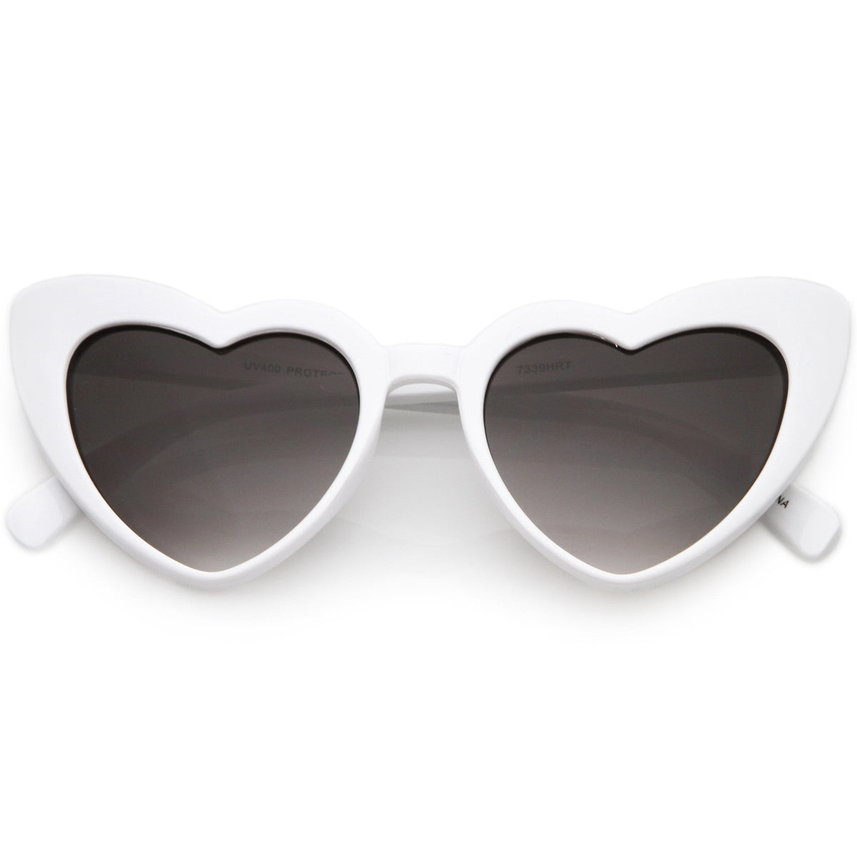 Women's Oversize Flat Lens Heart Shape Cat Eye Sunglasses C759
