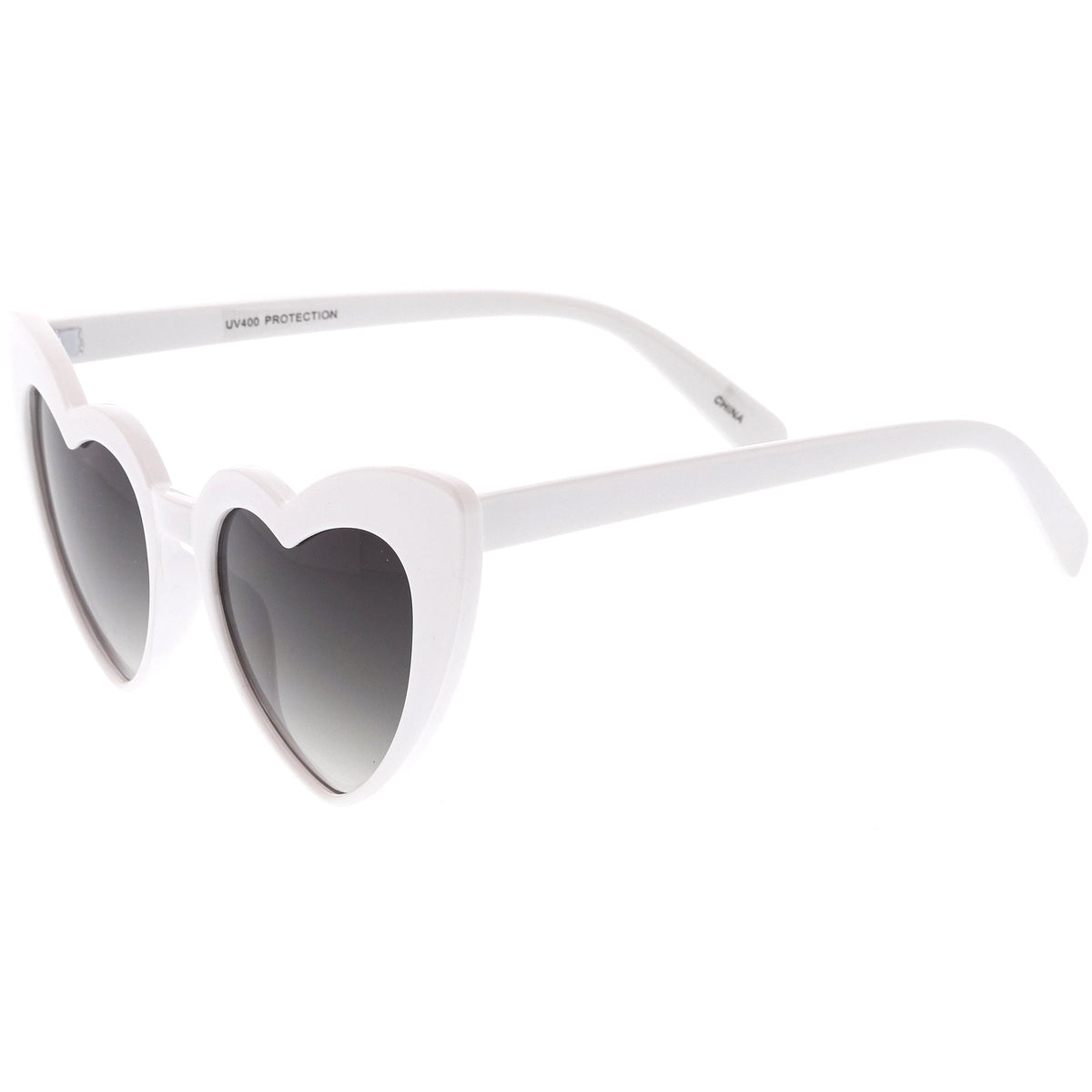 Women's Oversize Flat Lens Heart Shape Cat Eye Sunglasses C759