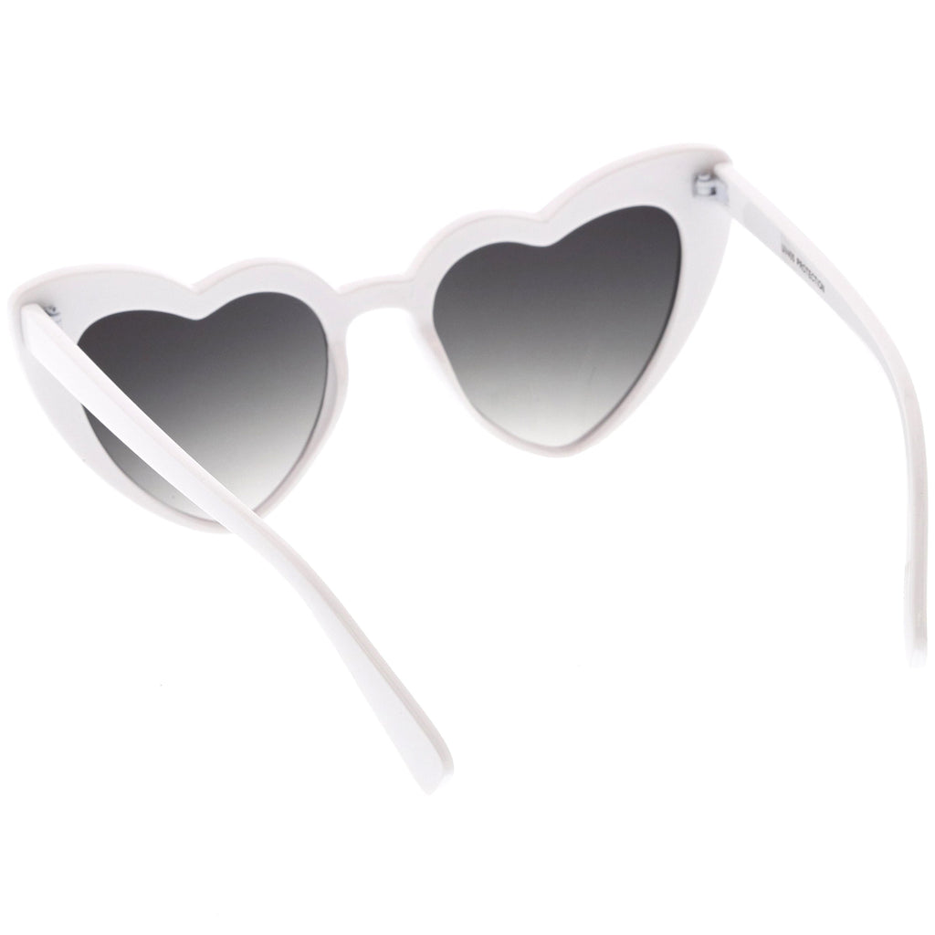 Women's Oversize Flat Lens Heart Shape Cat Eye Sunglasses C759
