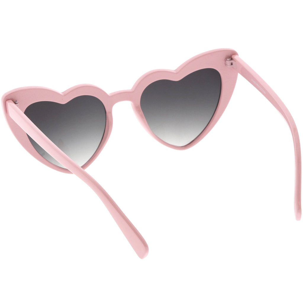 Women's Oversize Flat Lens Heart Shape Cat Eye Sunglasses C759