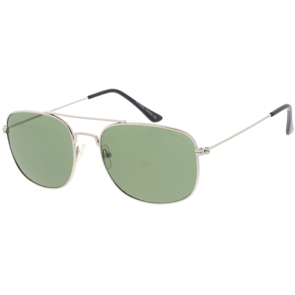 Retro Large Classic Square Metal Aviator Sunglasses C763