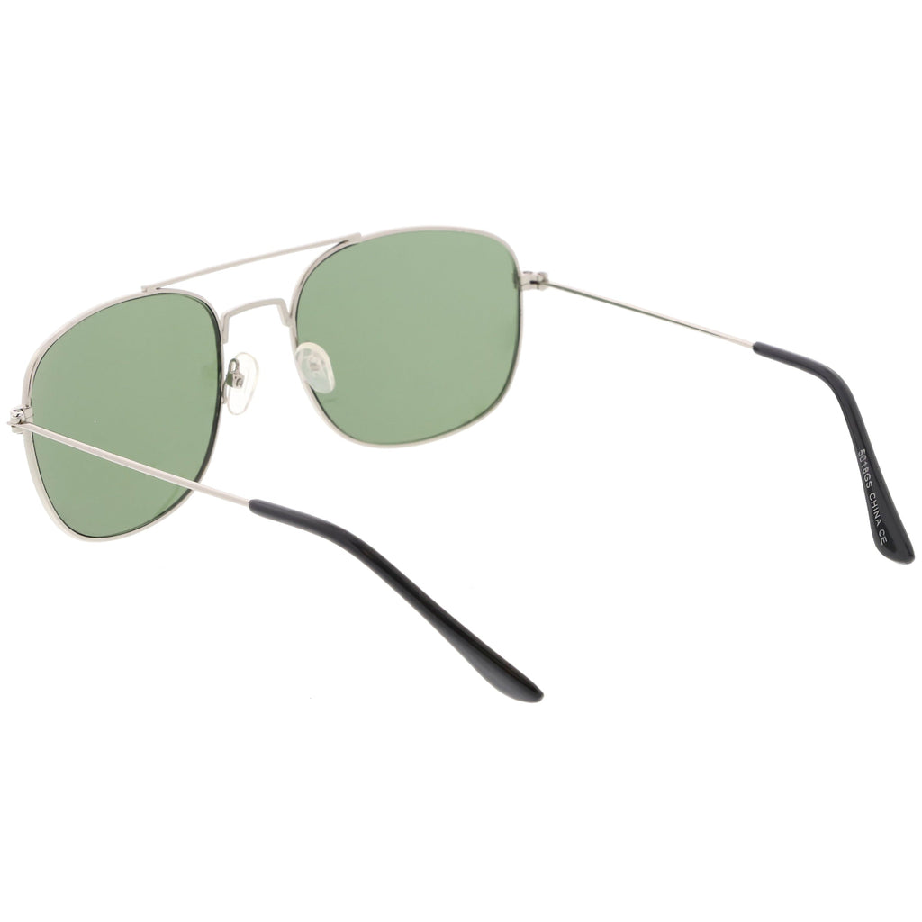 Retro Large Classic Square Metal Aviator Sunglasses C763