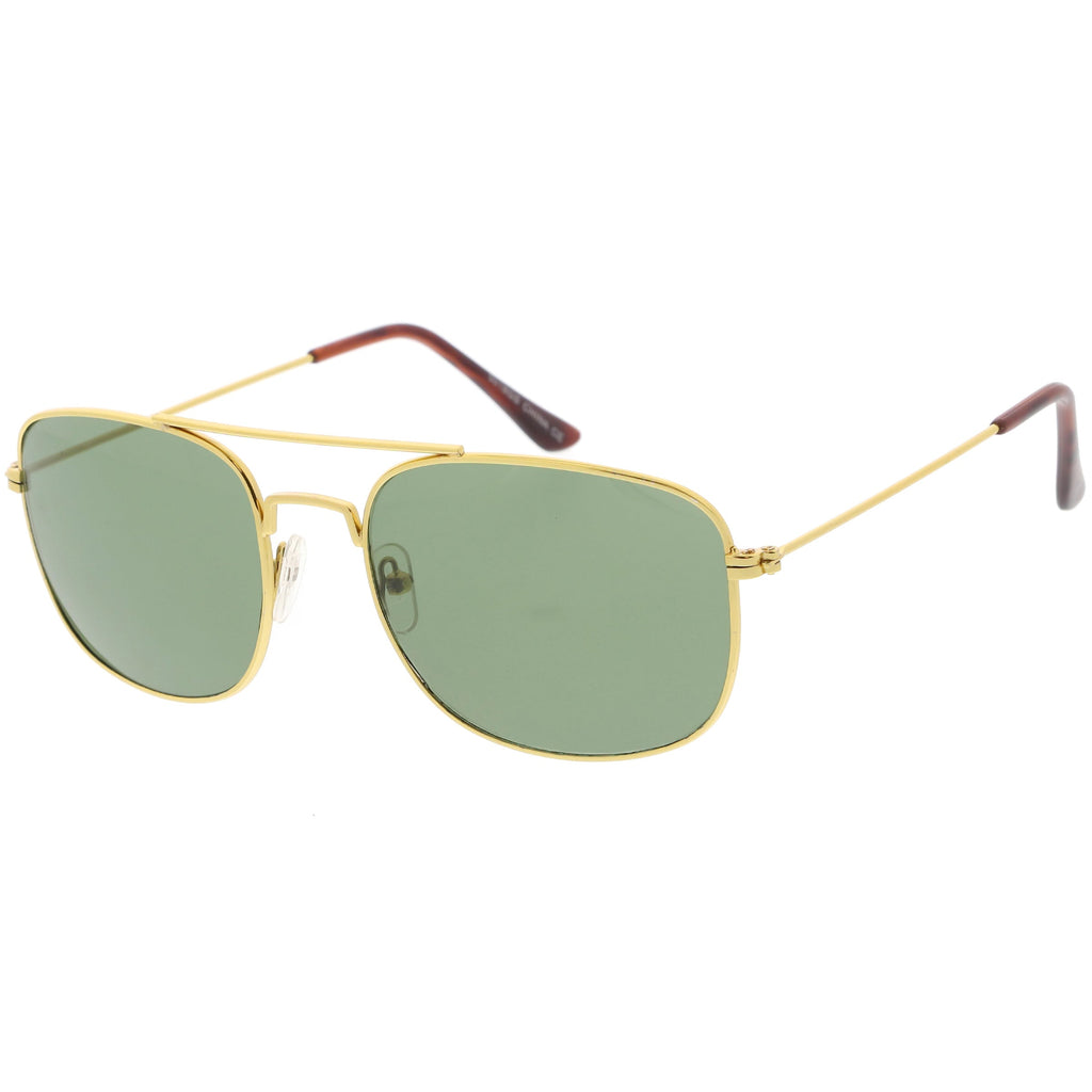 Retro Large Classic Square Metal Aviator Sunglasses C763