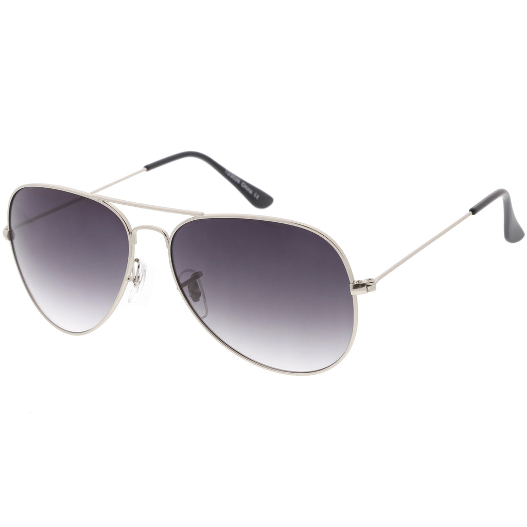 Large Full Metal Aviator Gradient Lens Sunglasses C764 60mm
