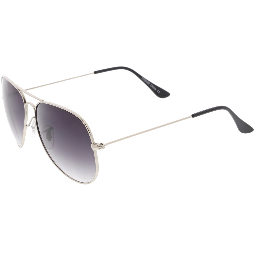 Large Full Metal Aviator Gradient Lens Sunglasses C764 60mm
