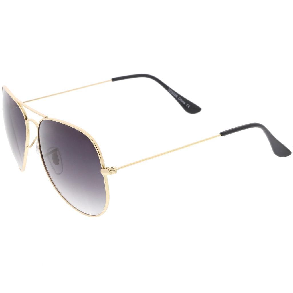 Large Full Metal Aviator Gradient Lens Sunglasses C764 60mm