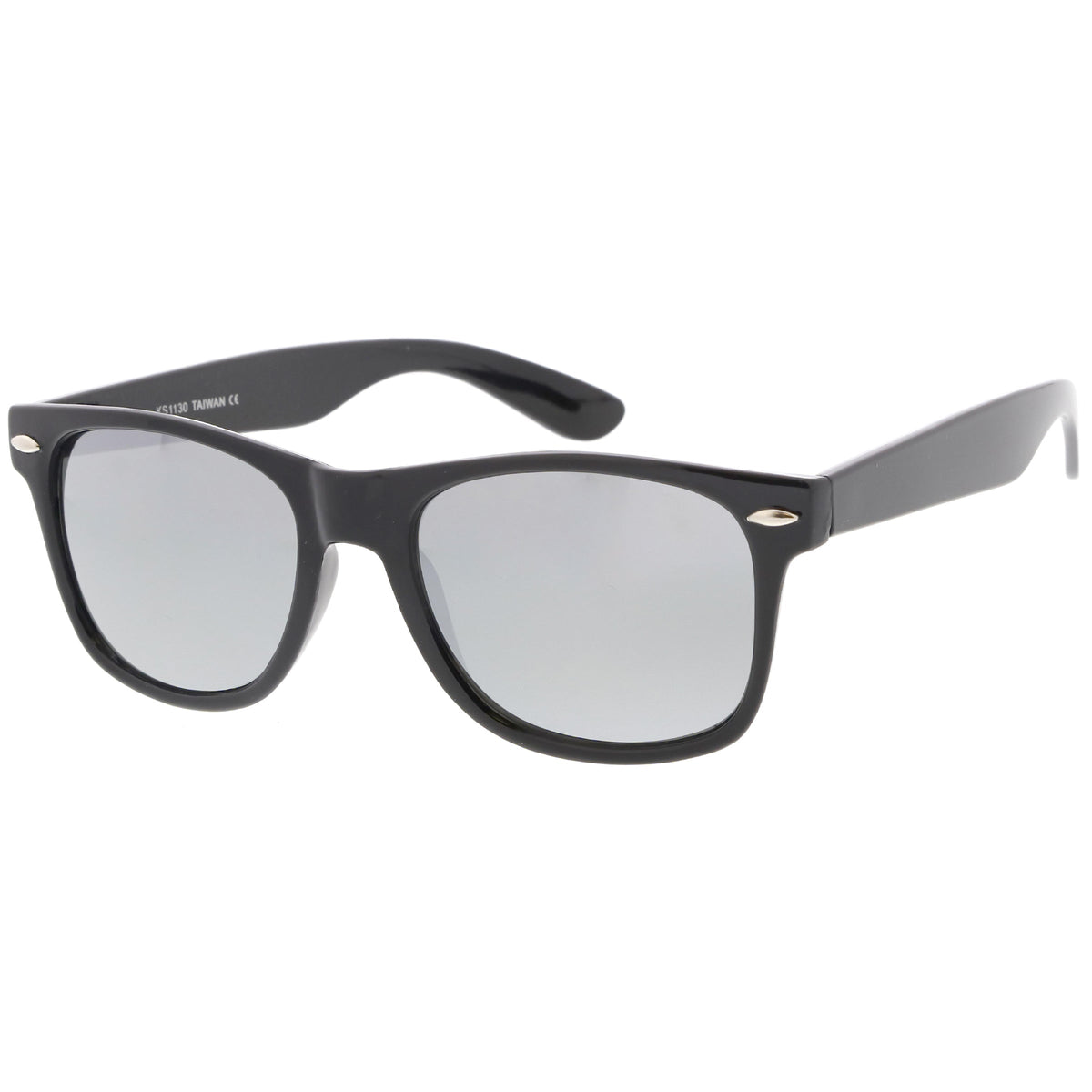 Large Classic Horned Rim Mirrored Lens Sunglasses C769