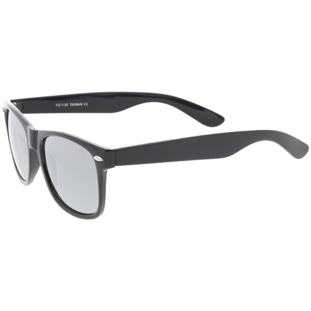 Large Classic Horned Rim Mirrored Lens Sunglasses C769